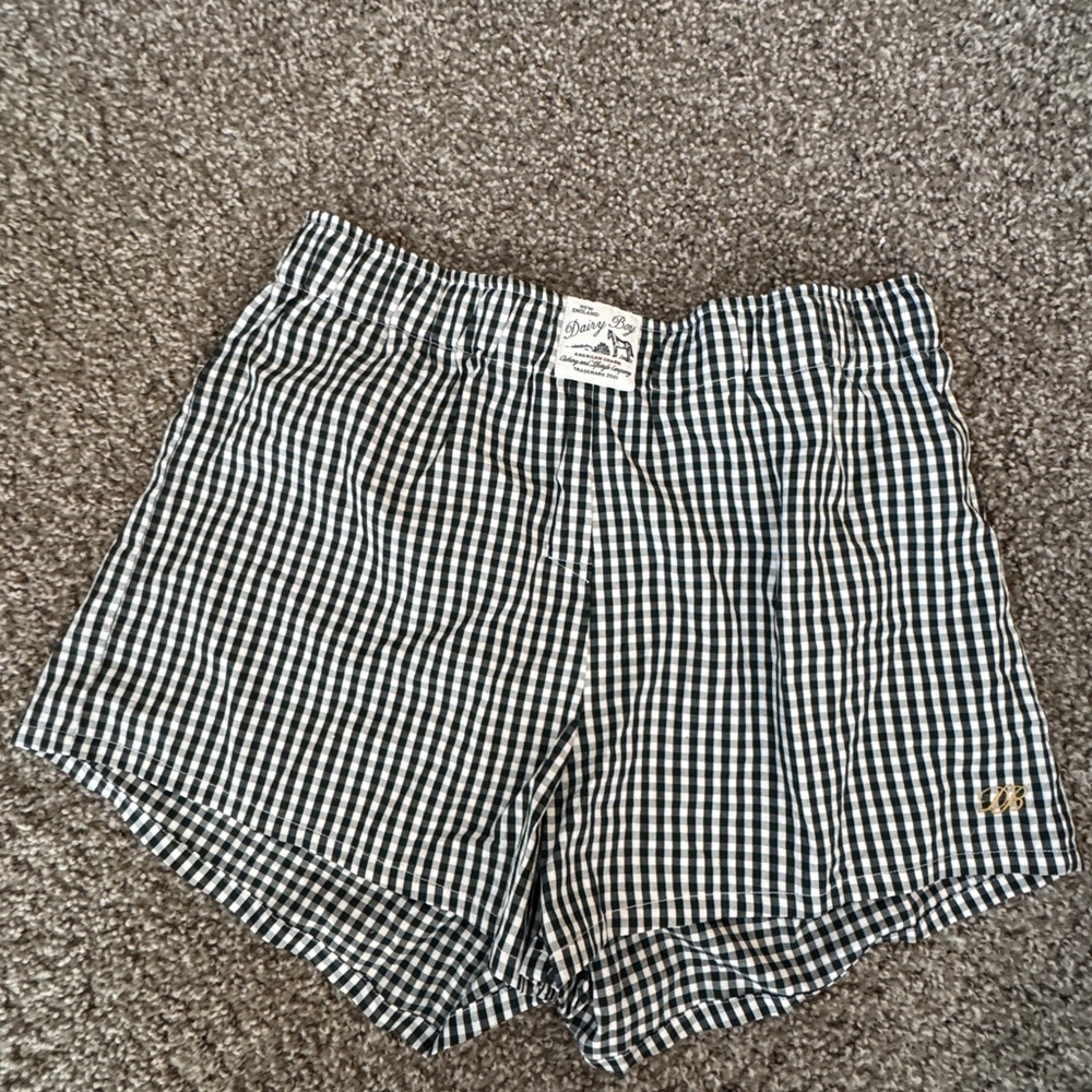 Dairy boy boxer shorts - green checkered